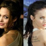 Le scritte tatuaggio di Megan Fox e Angelina Jolie